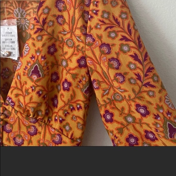 michelle plunging long sleeve mini dress